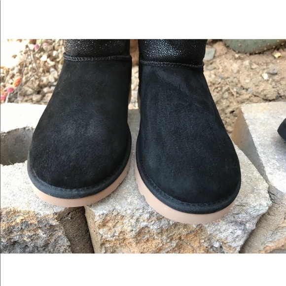 NEW Ugg Australia Black Suede Serein Boots Kid 5 - Picture 5 of 8